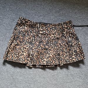 Leopard mini skirt size large